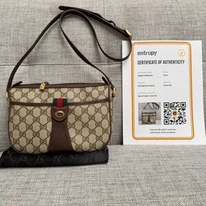 ✨Gucci GG Supreme Web Leather Crossbody Bag with Certificate of Authenticity✨